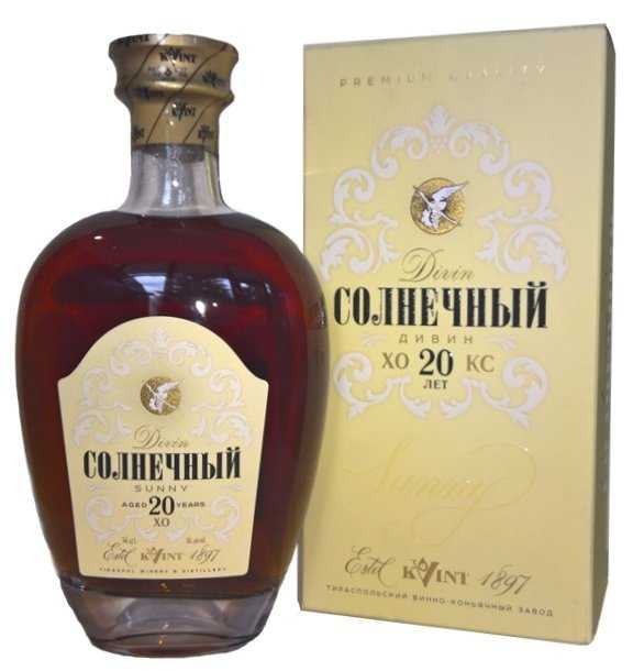 Коньяк «Солнечный» КС 20 лет, КВИНТ. 0,7