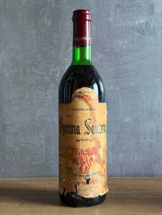 Вино Spanna Sanzeno Gattinara 1973 года.