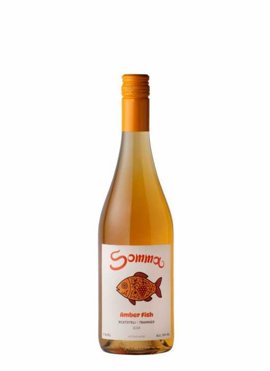 Вино «Amber Fish» 2024 Rcatsiteli - Traminer, Somma. 0,75
