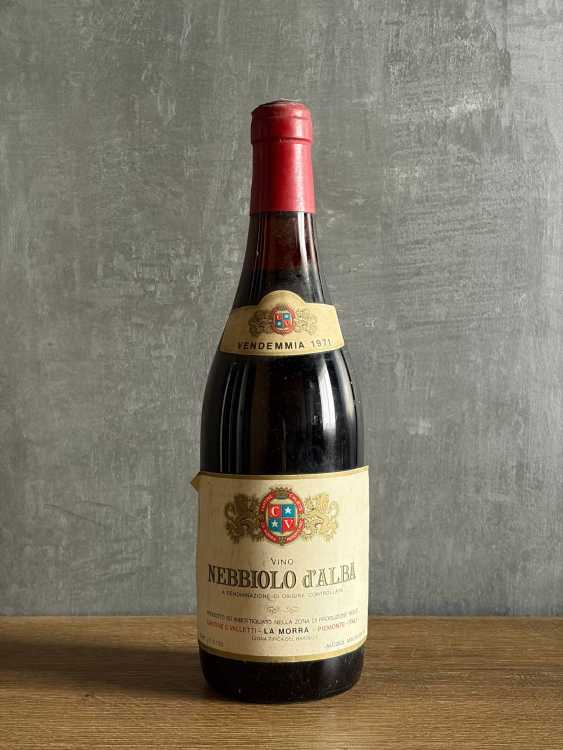 Вино C.Valletti Nebbiolo d’Alba 1971 года.