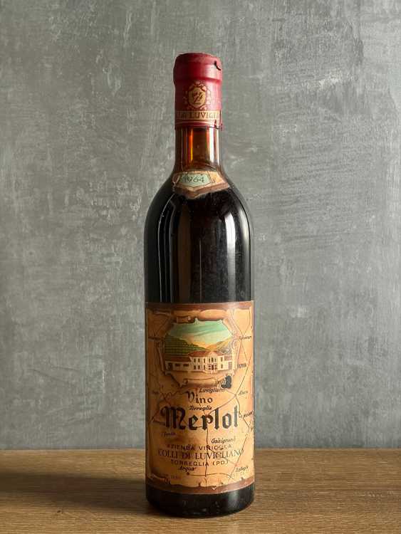 Вино Colli di Luvigliano Merlot 1964 года.