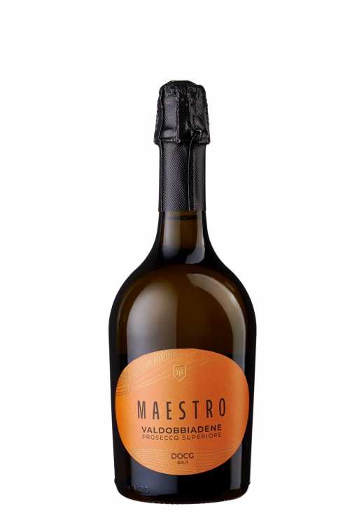 Шампанское «Maestro» Valdobbiadene 2023 Prosecco Superiore DOCG, брют белое. 0,75